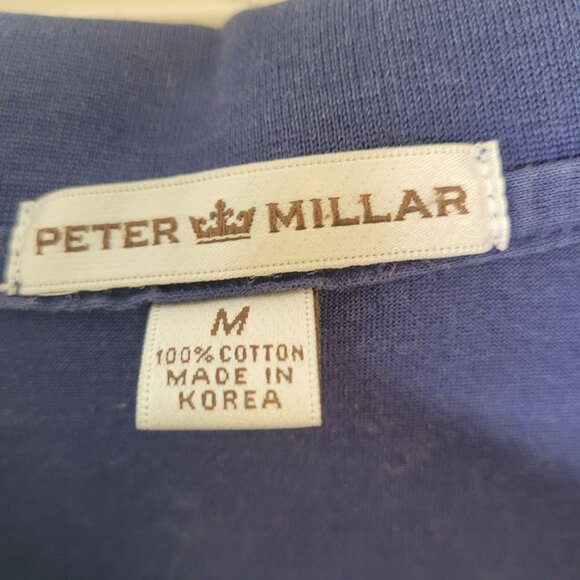 Peter Millar 2017 U.S. Open Erin Hills Polo Shirt Medium Blue 100% Cotton Golf A - Picture 3 of 4